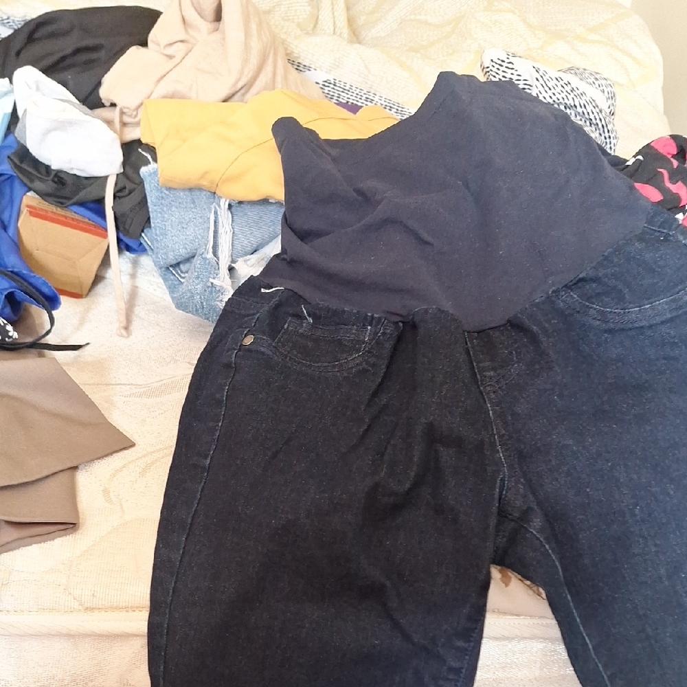 Indigo Blue Black Boyfriend Jeans - Relaxed Fit